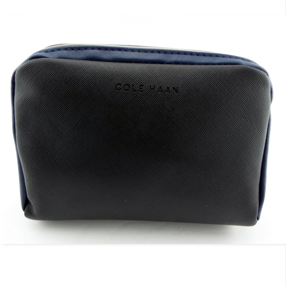 New Cole Haan Black/Blue American Air Travel Bag Pouch